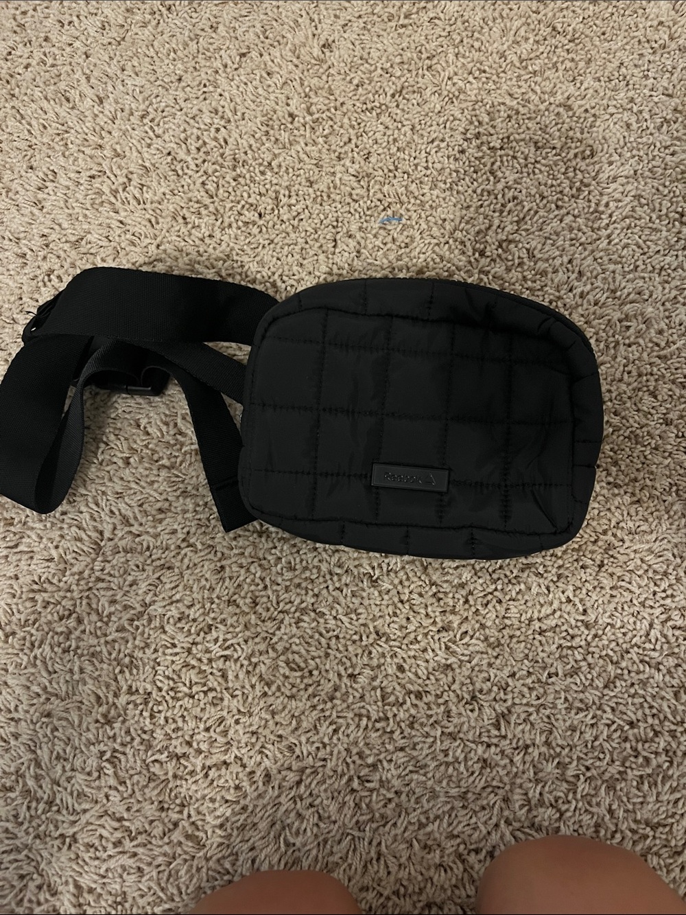 Reebok Black Quilted Crossbody Bag